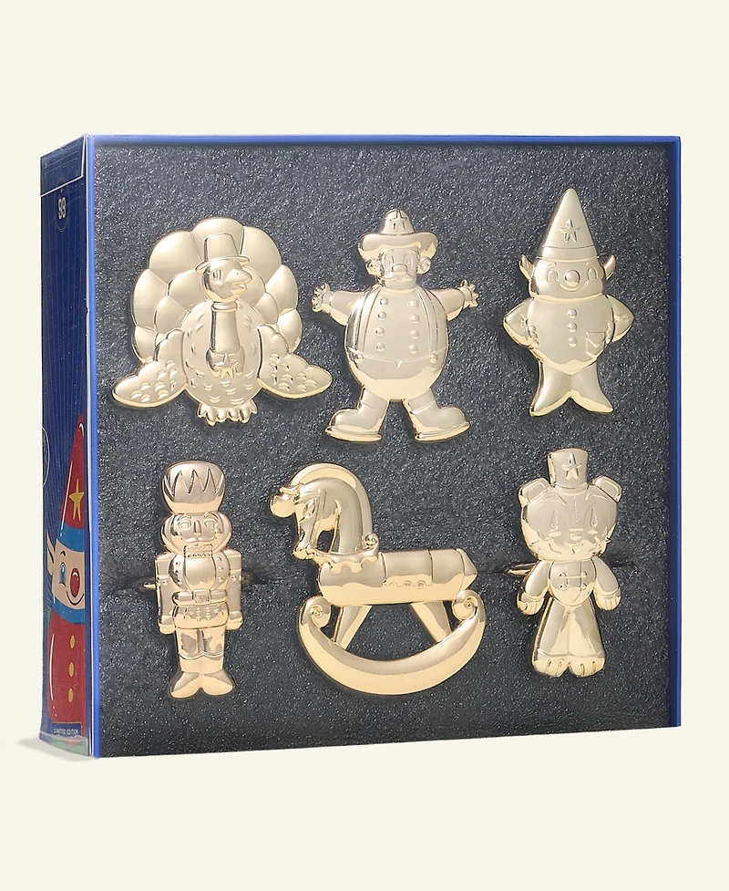 Macy's Thanksgiving Day Parade Brass Napkin Rings, Set of 6, Macy's Exclusive