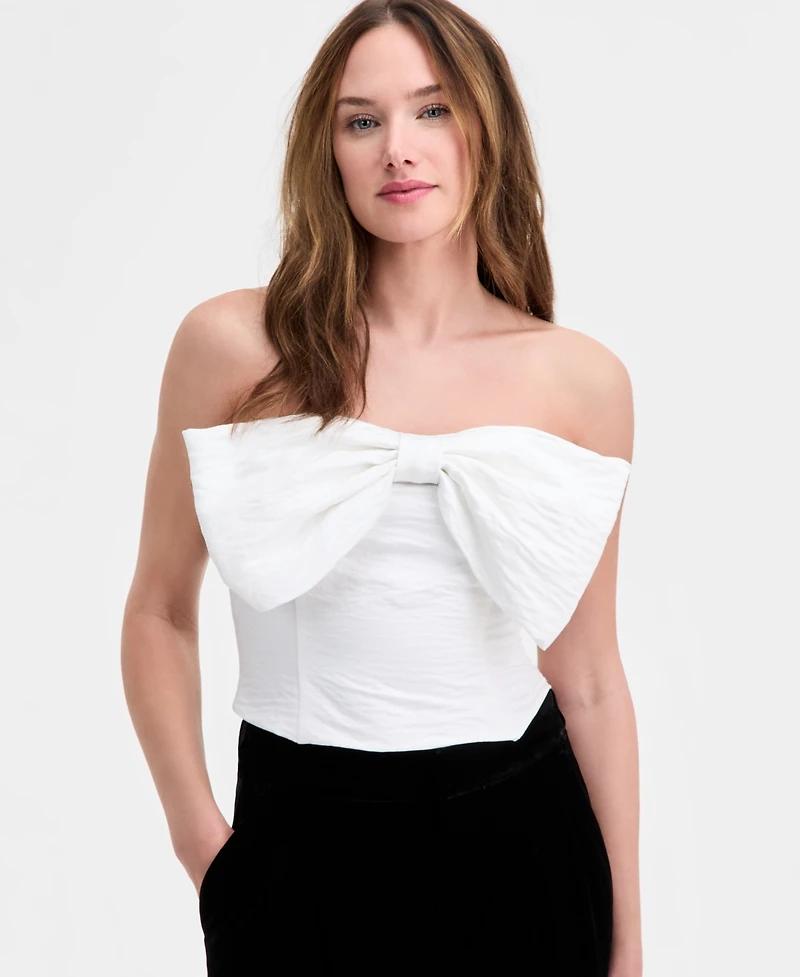 On 34th Woven Solid Bow Bandeau Top, Macy's Exclusive