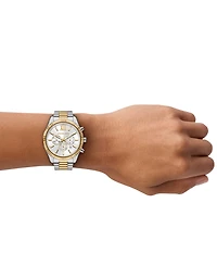 Michael Kors His and Hers Lexington Chronograph and Three-Hand Two-Tone Stainless Steel Watch Gift Set, 44mm and 26mm