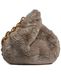 Donna Karan New York Lawrence Faux Fur Wristlet Wallet with Chain Strap
