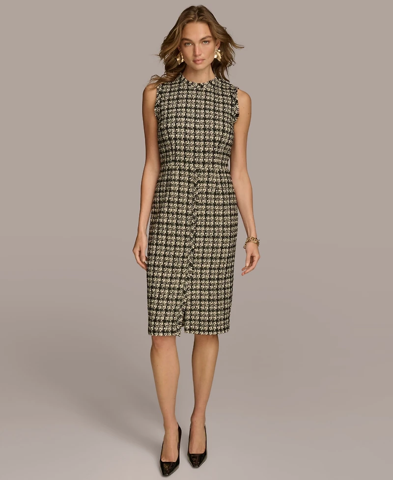 Donna Karan New York Women's Tweed Sleeveless Dress