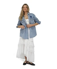 Belle & Bloom Stargazer Patch Detail Denim Shirt