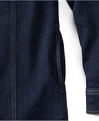 Lands' End Women's Plus Soft Denim Popover Long Sleeve Shirt Dress