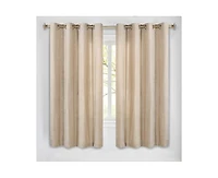 Superior Noor Chenille Semi-Blackout Machine Washable Curtains, Set of 2 Panels
