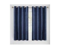 Superior Noor Chenille Semi-Blackout Machine Washable Curtains, Set of 2 Panels