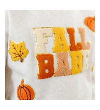 Sweet Wink Little and Big Girls Fall Babe Fun Patch Sweatshirt