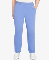 Alfred Dunner Petite Casual Vibe Cozy Medium Length Slant Pocket Pants
