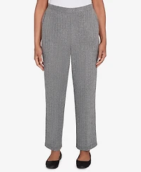 Alfred Dunner Petite Jet Setter Herringbone Knit Short Length Pants