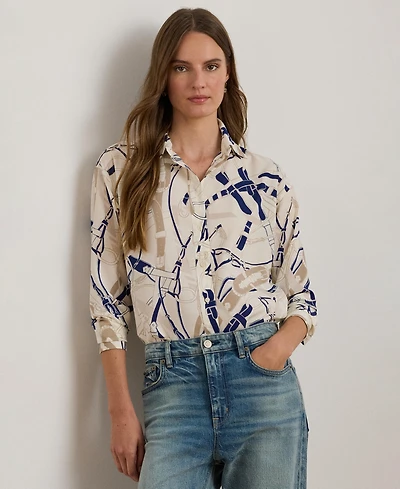 Lauren Ralph Women's Relaxed Fit Printed Shirt