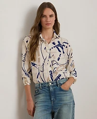 Lauren Ralph Women's Relaxed Fit Printed Shirt