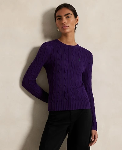 Polo Ralph Lauren Women's Cable-Knit Cotton Crewneck Sweater