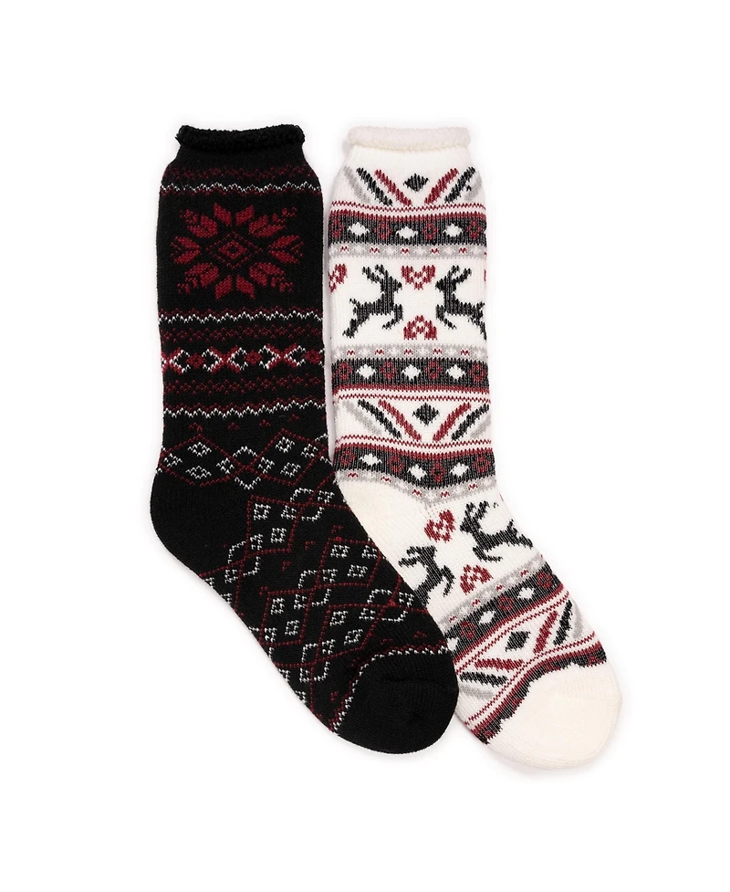 Muk Luks Women's Tall Heat Retainers 2 Pair Pack