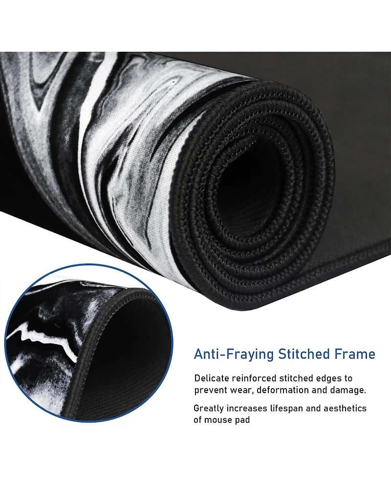 memzuoix Large Extended Gaming Mouse Pad with Stitched Edges, (31.5X15.7In) Durable Non-Slip Natural Rubber Base, Waterproof Mat for Gamer/Desktop/Off