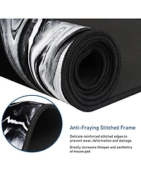 memzuoix Large Extended Gaming Mouse Pad with Stitched Edges, (31.5X15.7In) Durable Non-Slip Natural Rubber Base, Waterproof Mat for Gamer/Desktop/Off