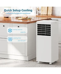 Gaomon 8,000 Btu Portable Air Conditioner - Freestanding, Low Noise, Remote Control, 24H Timer, Ideal for Bedroom, Dorms & Indoor Rooms