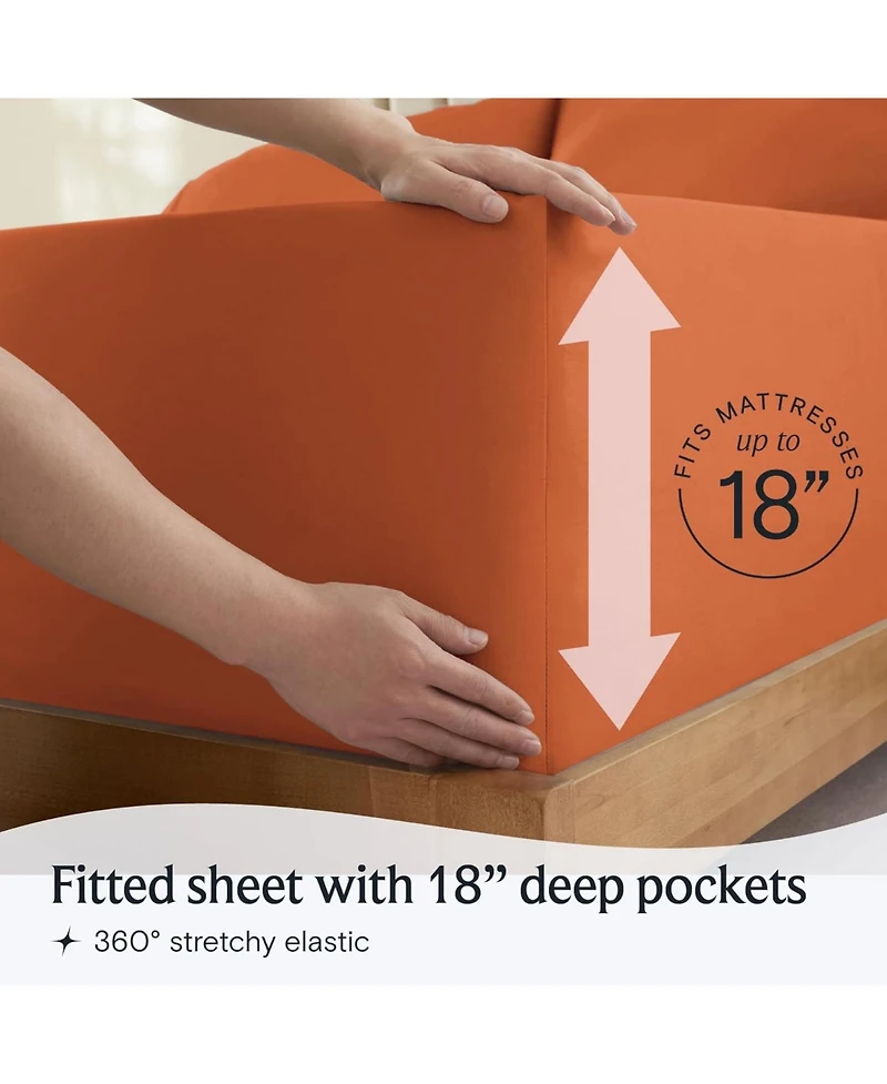 4PC Silky Soft Cooling Deep Pocket Performance Sheet Set