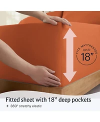 4PC Silky Soft Cooling Deep Pocket Performance Sheet Set