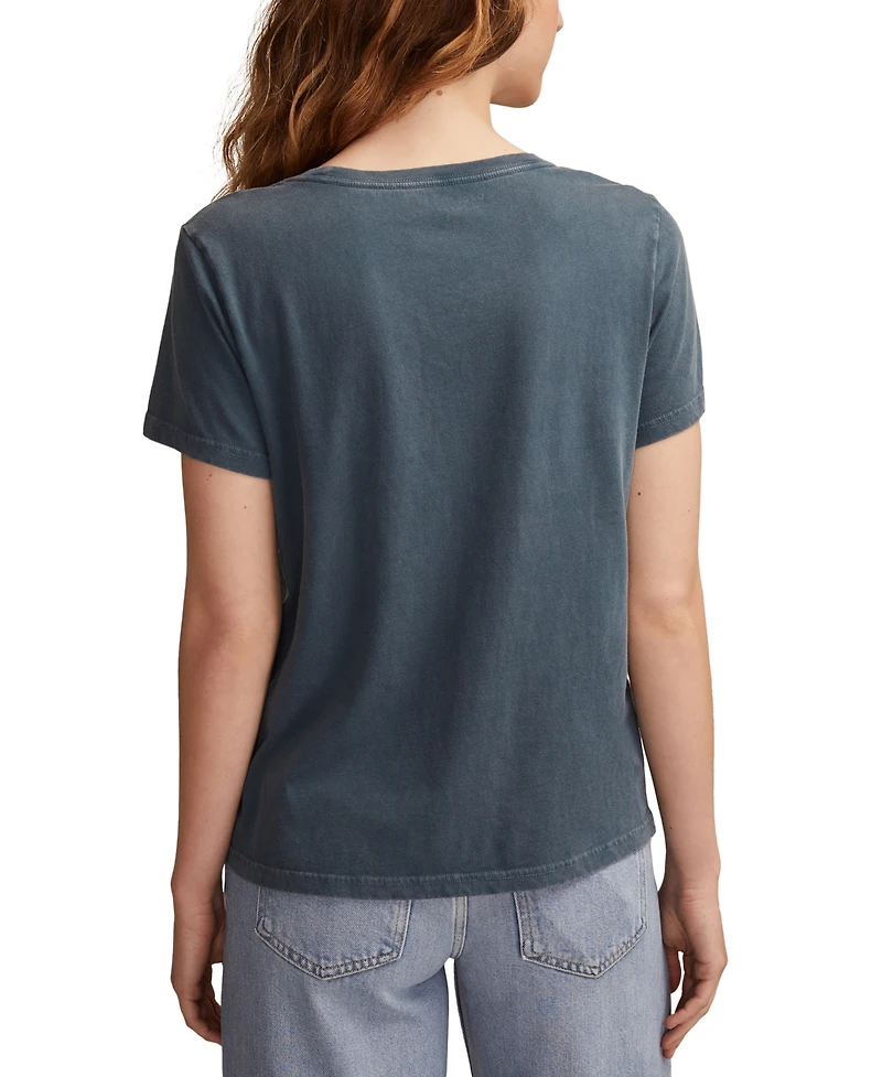 Lucky Brand Women's Grateful Dead Dancing Skulls Classic Crewneck Top