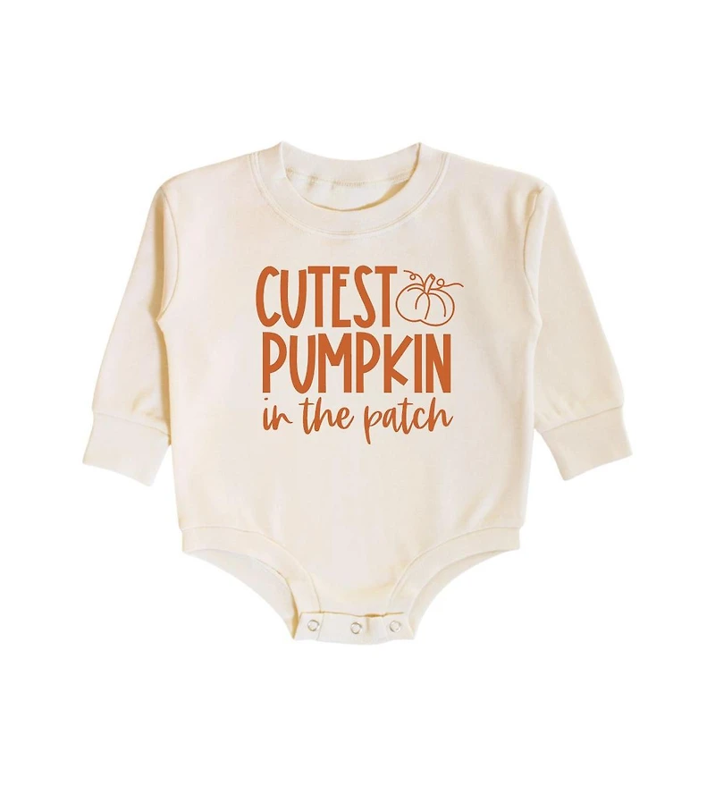 Sweet Wink Baby Girl and Boy Cutest Pumpkin The Patch Long Sleeve Romper