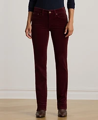 Lauren Ralph Stretch Corduroy Mid-Rise Straight Pants
