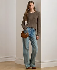 Lauren Ralph Lauren Women's Long Sleeves Pointelle-Knit Sweater