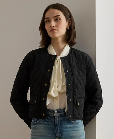 Lauren Ralph Women's Diamond Cropped Quilted Jacket