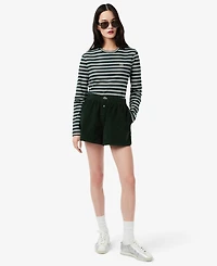Lacoste Usa Women's Corduroy Wide Fit Shorts