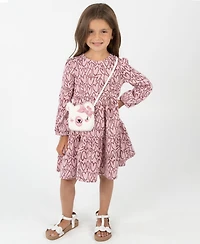 Rare Editions Girls 2-Piece Heart Dress and Purse Set