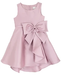 Rare Editions Toddler and Little Girls Mikado Cascade Bow Dress