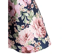 Rare Editions Toddler and Little Girls Mikado Printed Fit Flare Dress