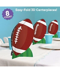 Big Dot of Happine Freestanding 3D Football Centerpiece Table Decorations
