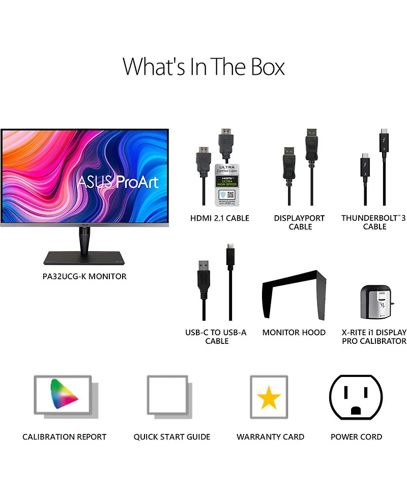 Asus ProArt Display PA32UCG-k 32" 16:9 4K Ultra Hd 120Hz Hdr Ips Led Monitor, Built-In Speakers