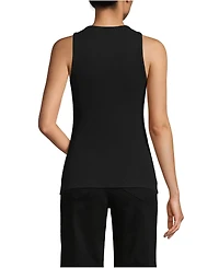 Lands' End Women's Drapey Rib Fitted Tank Top