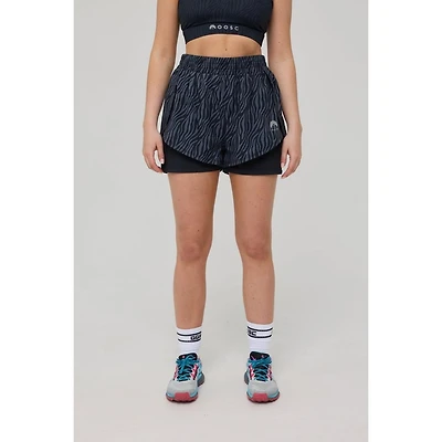 Oosc Elite 2 1 Running Shorts - Black Tiger