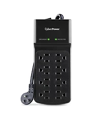CyberPower B808 8-Outlet Essential Surge Protector with 8' Cord, Black
