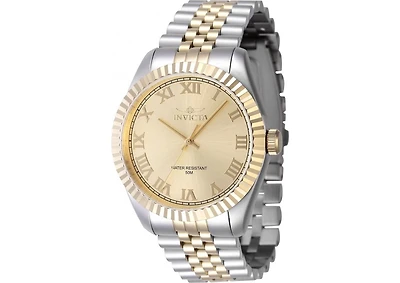 Invicta Men's 47404 Specialty Quartz 3 Hand Gold Dial Watch