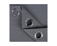 Superior Neal 100% Blackout Solid Machine Washable Curtains, Set of 2 Panels
