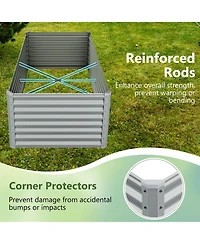 Gymax Raised Garden Bed Large Metal Planter Box Kit for Vegetable Herb 6' x 3' x 2'