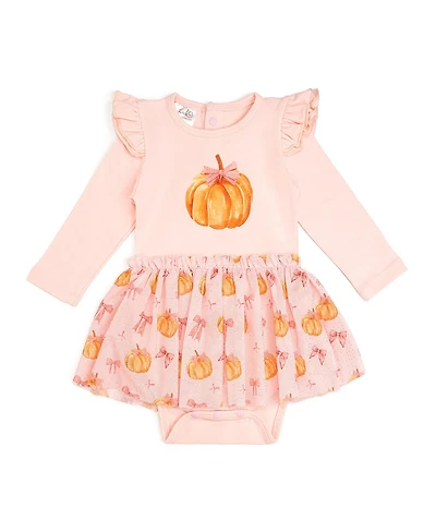 Sweet Wink Baby Girls Coquette Pumpkin Long Sleeve Tutu Bodysuit