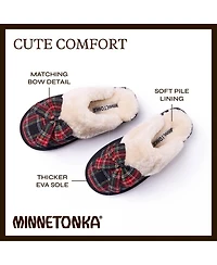 Minnetonka Women's Bow Scuff Slippers
