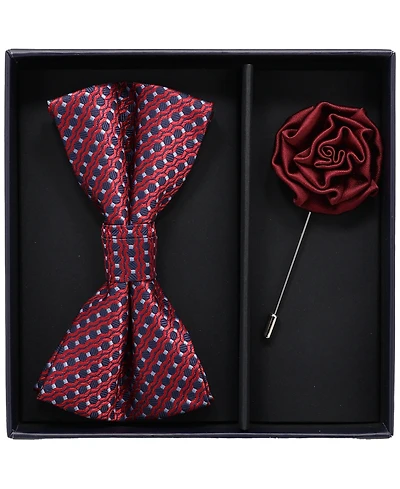 Ben Sherman Men's 2-Piece Pre-Tied Bow and Lapel Pin Box Set