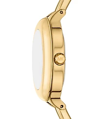 Michael Kors Women's Izzy Three-Hand Gold-Tone Stainless Steel Watch, 28mm