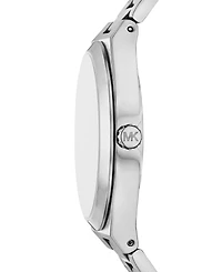 Michael Kors Men's Lennox Three-Hand Silver-Tone Stainless Steel Watch, 43mm