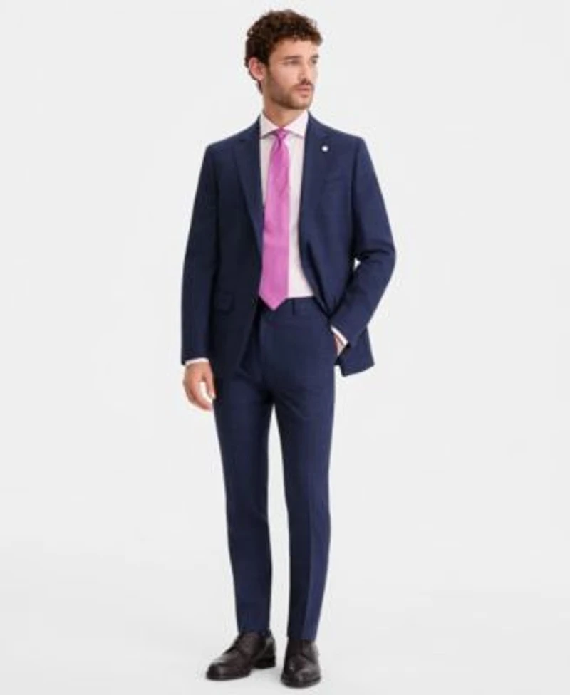 Ted By Ted Baker Mens Modern Fit Blue Brown Suit Separates