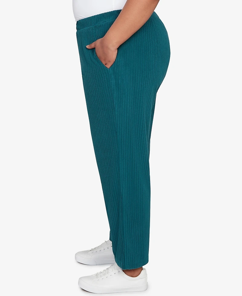 Alfred Dunner Plus Lake Champlain Ribbed Knit Ankle Pants