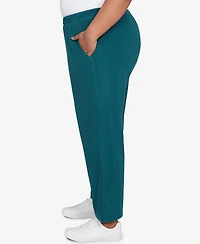 Alfred Dunner Plus Lake Champlain Ribbed Knit Ankle Pants