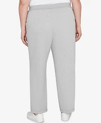 Alfred Dunner Plus Casual Vibe Cozy Medium Length Slant Pocket Pants