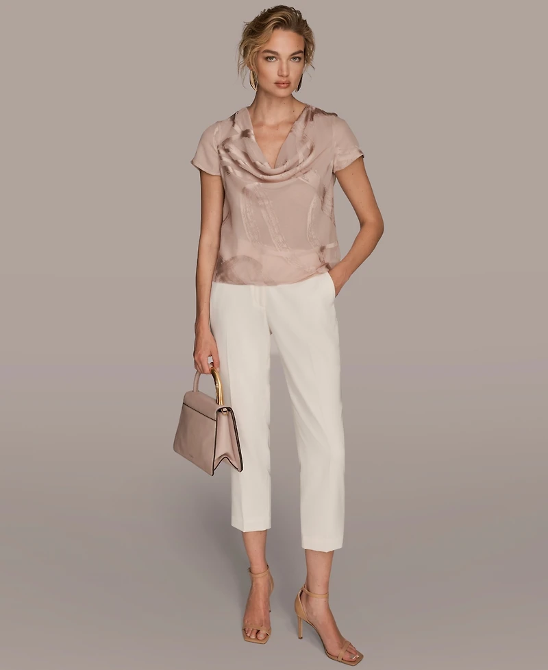 Donna Karan New York Women's Cowl Neck Top