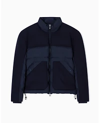 A|X Armani Exchange Men's Quilted Color Block Puffer Coat