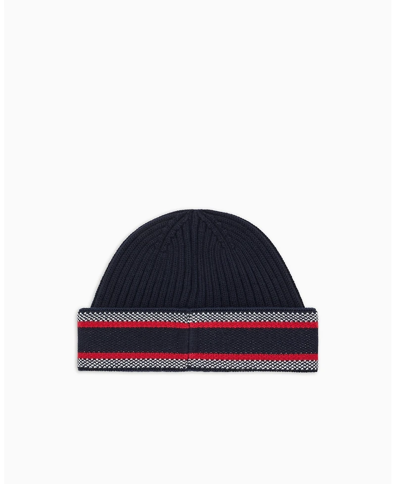 A|X Armani Exchange Men's Logo Tape Beanie Cap